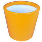 Pot de fleurs conique large - couleur jaune safran (RAL 1017)