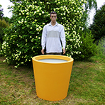 Pot de fleurs conique large hauteur 80 cm - détail)