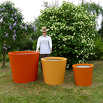 Pots de fleurs coniques larges