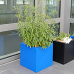 Bac à plantes carré 60 cm bleu