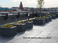  Bacs cubiques sur terrasse